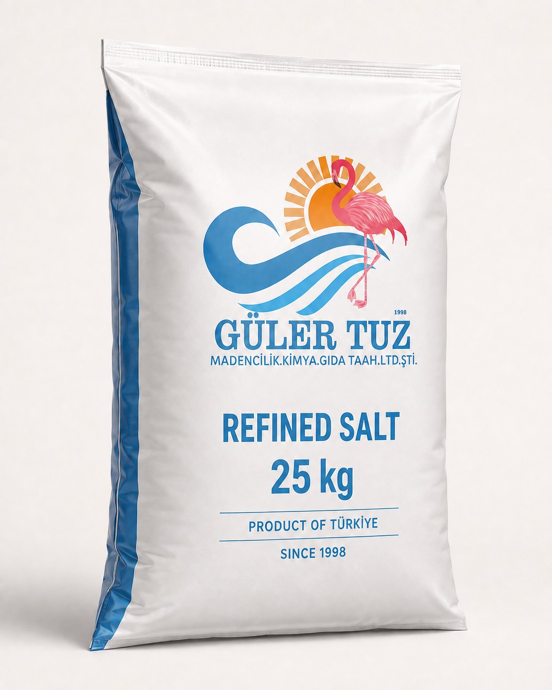 Envasado Güler Tuz de sal refinada de 25 kg